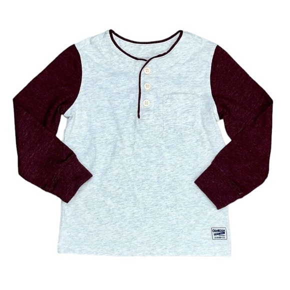 OshKosh B’Gosh Long Sleeve Oatmeal Heather Raglan 4T - Picture 1 of 11